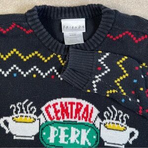 Friends Sweater Central Perk Lobster Crew Winter Ugly Sweater Women's Medium